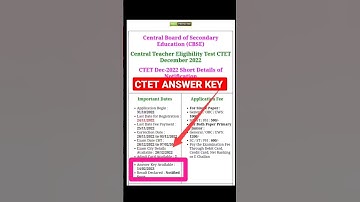 CTET ANSWER KEY 🔑 OUT #ctet #ctet2022 #ctetanswerkey #ctetcdp #teacher #master #shorts #viral #ssc