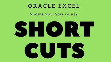 How to use simple SHORTCUTS in Excel