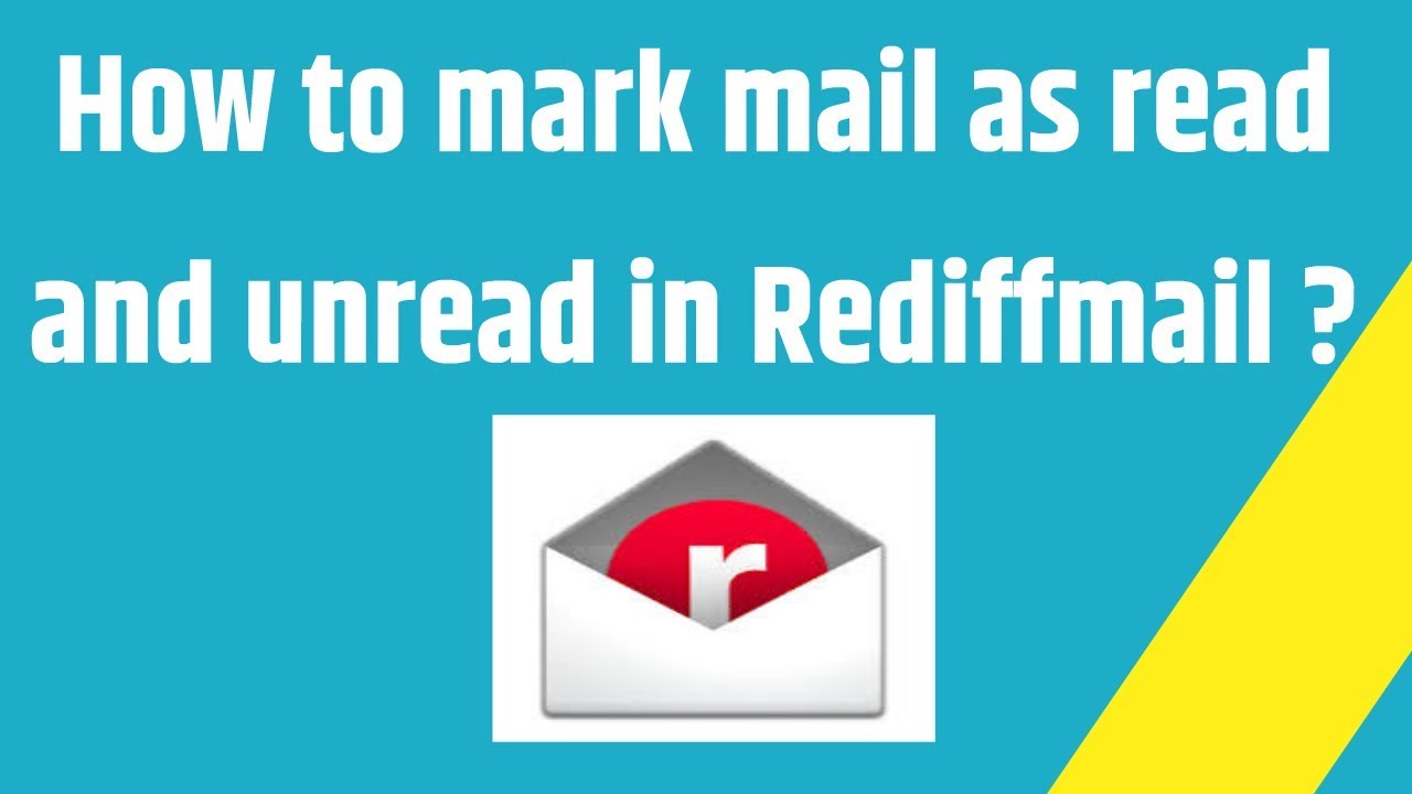 How To Mark Mail As Read And Unread In Rediffmail YouTube