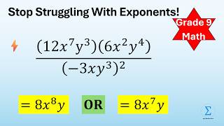 Simplifying Exponent Laws Stepbystep Grade 9 Math Made Easy