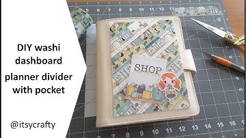 DIY washi dashboard / planner divider with pocket | using Planners Anonymous