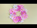 【ペーパーフラワー】コスモスのリース／【Paper flower wreath】Cosmos