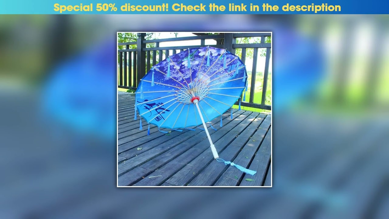 Best 82CM Romantic Silk Cloth Umbrella Rain Proof Ancient Hanfu Dance Umbrella Decorative Props Sho