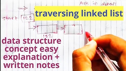 Data structure traversing linked list video tutorial lecture pdf written notes algorithm