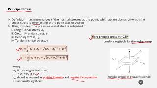 Process Plant Design for Detailed Design of Pressure Vessel- 5. Subjected to Combined Load