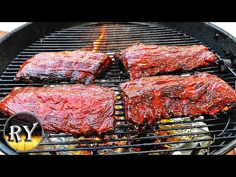 Brown Sugar Pepper Ribs Smoked On The Weber Kettle