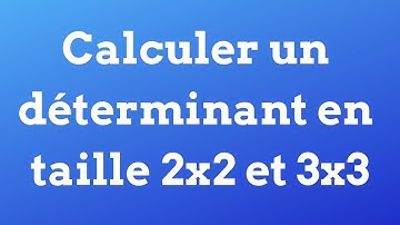 Calculer un déterminant en taille 2x2 et en 3x3