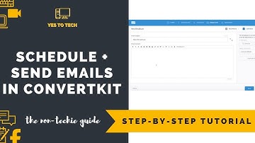 HOW TO SCHEDULE EMAILS IN CONVERTKIT - Schedule Broadcast ConvertKit Email Marketing Tutorial