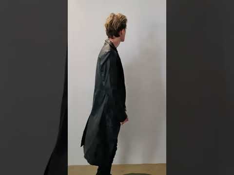 Punisher Leather Trench Coat // Black (XL) video thumbnail