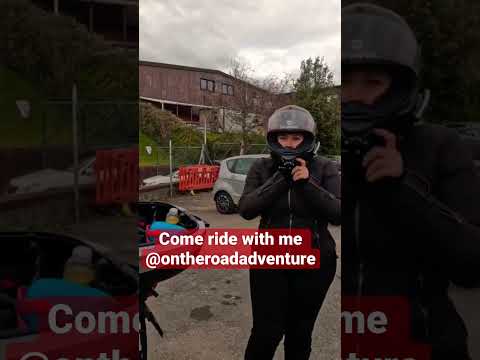 Female Motovlogger motorcycle