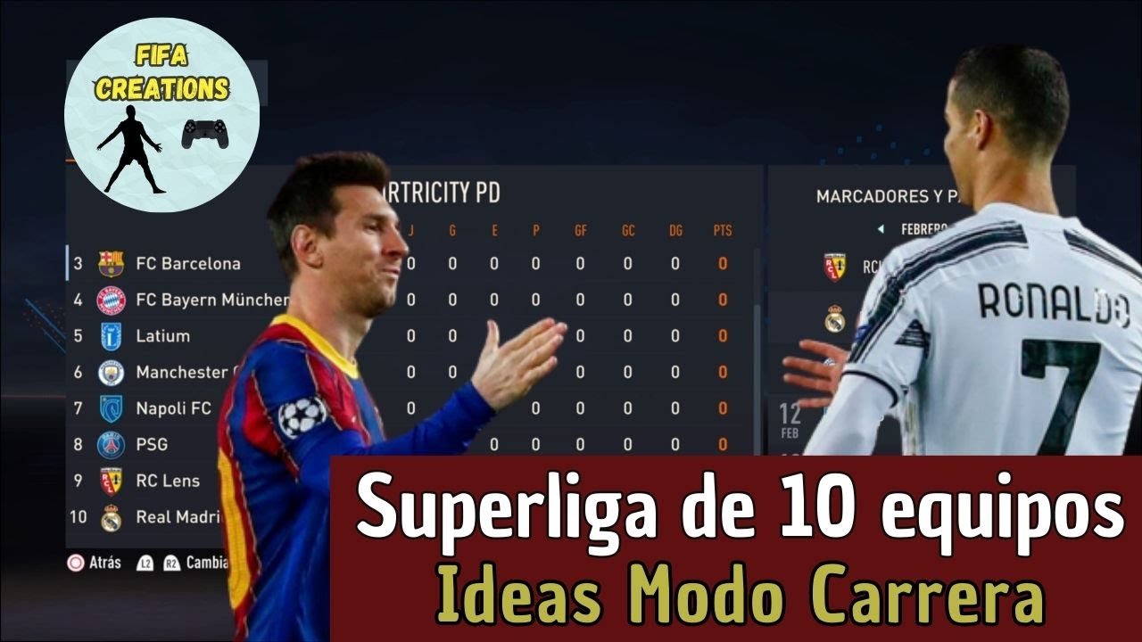 Como crear una SUPERLIGA de 10 EQUIPOS en FIFA 23 - IDEAS MODO CARRERA