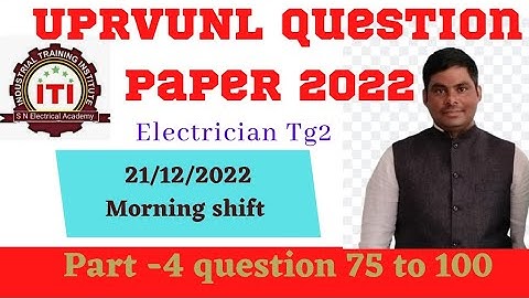 UPRVUNL TG2 QUESTION PAPER|| 21 DECEMBER 2022 || MORNING SHIFT PART-4 byEr s n sir