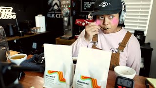 Tasting coffee from a fully electric roaster...