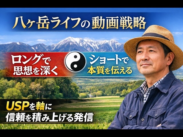 【八ヶ岳ライフの動画発信方針】― USPを軸に、SNS規制を守りながら、思想を伝える構造へ