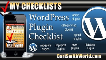 WordPress Plugin Checklist by Bart Smith