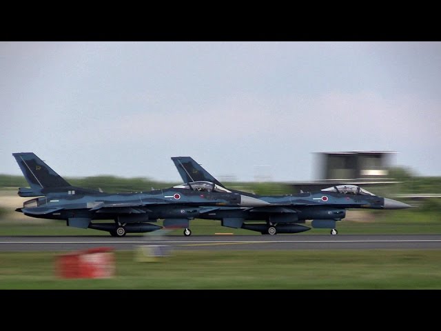F 2機 模擬対地攻撃 三沢基地航空祭2014 Jasdf F2 Simulated Ground Strafing Misawa Airbase Youtube