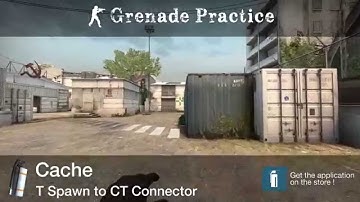 Grenade Practice : Cache Smoke  - T Spawn to CT Connector