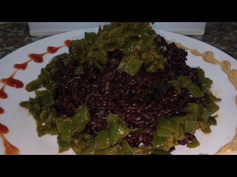 أرز-أسود-بالفلفل-🍚-riz-noir-au-poivron