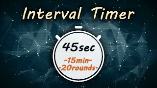 45 Interval Timer || Tabata 45 Timer || TheMusic2Go ||