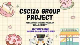 CSC 126 GROUP PROJECT : RESTAURANT BILLING PROGRAM
