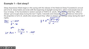 stats 7.4 - confidence intervals for a proportion