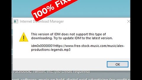 How to Fix this Version of IDM Does Not Support this Type of Downloading Try to Update IDM 💯