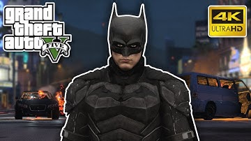 GTA 5 - The Batman (2022) | Custom Animations and New Batcycle! (4K Ultra HD Gameplay)