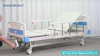2 crank hospital bed with central control wheels   #hospitalbed #medicalbed