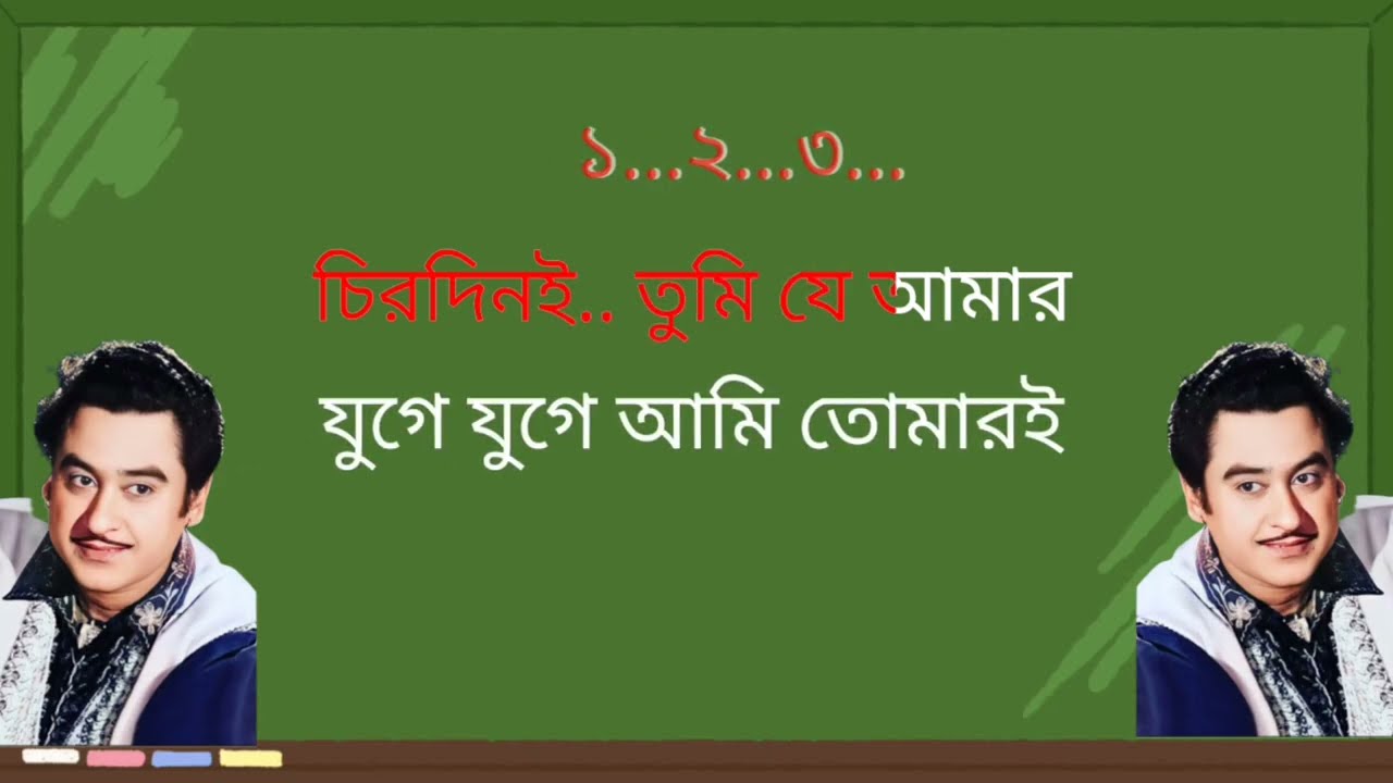 Chirodini Tumi Je Amar । Bangla Karaoke Song ‌।‌ চিরদিনই তুমি যে ‌। কিশোর কুমার 