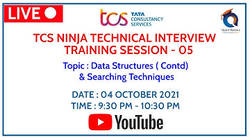 TCS NINJA TECHNICAL INTERVIEW TRAINING SESSION - 05