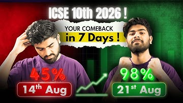 7 Days Challenge - ICSE Comeback !! || Half Yearly Strategy || ICSE Class 10 2026