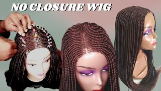 DIY : Most Realistic Glueless Braided Wig / Step by Step Tutorial