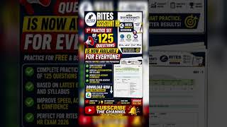 Rites Assitant HR Practice Set 125 Ques uploaded download now #ritesassistanthr2026practoceset1 #new