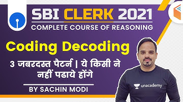 5:00 PM - SBI Clerk 2021 | Reasoning by Sachin Modi | Coding Decoding