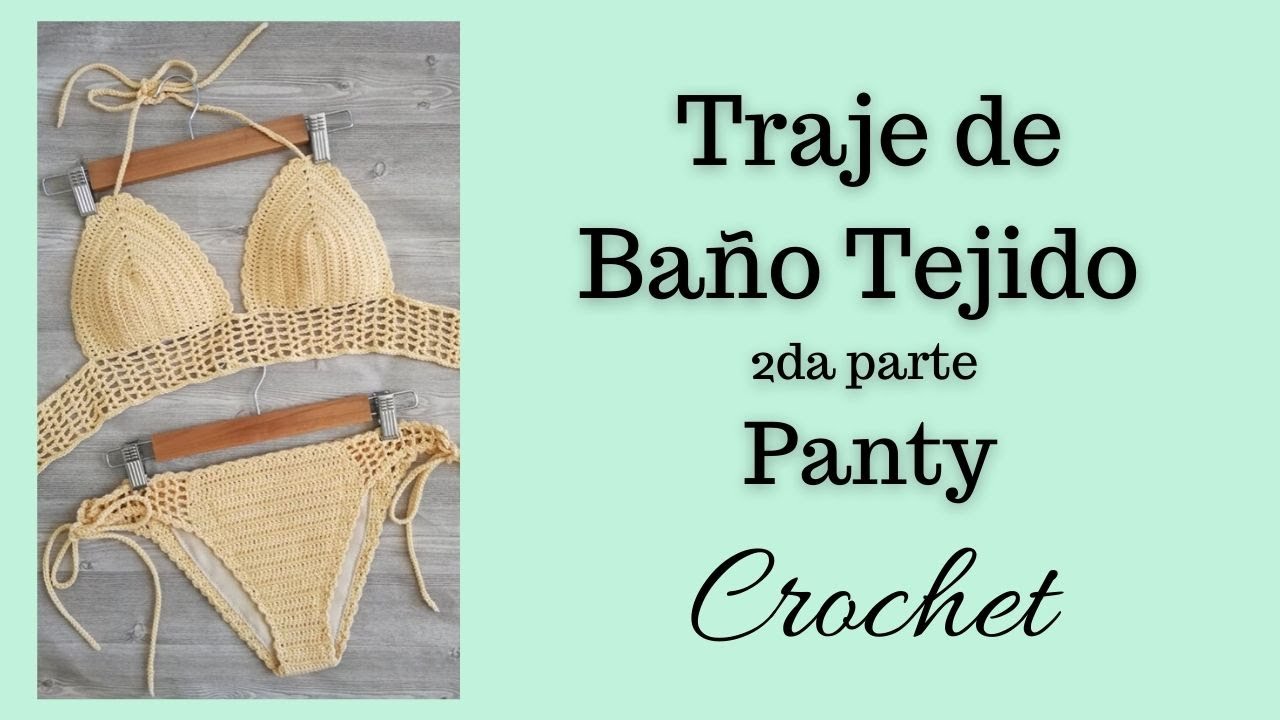 TRAJE DE BAÑO TEJIDO A CROCHET // 2da Calzón /Panty #bikinibottom #bikinicrochet - YouTube