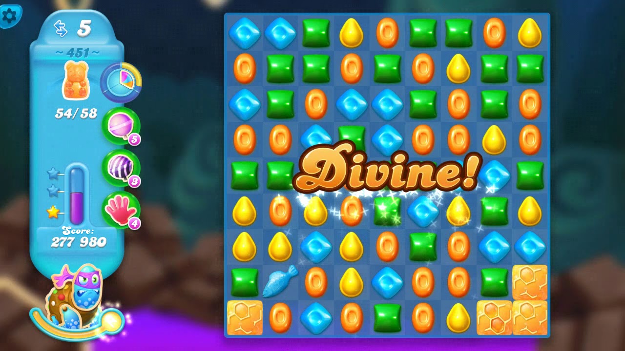 Candy crush soda saga level 451 no boosters NO TURTLE CHALLENGE
