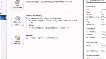 Word 2010  |  A Look at the Backstage View