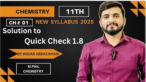 Quick Check 1.8 Solved | Acidic Oxides & Chlorides | Class 11 Chemistry Chapter 1