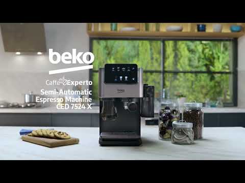 Beko CaffeExperto Semi Automatic Espresso Coffee Machine with Integrated Milk Jug CED7524X