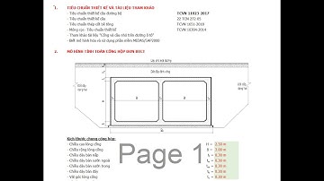 Excel-Chia sẻ bảng tính cống hộp thoát nước theo TCVN 11823-2017 #boxculvert