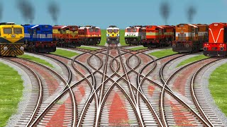 🕉All Steam Freight & Passenger RunAt Curved tracks||train videos|| Toys for kids | train sim
