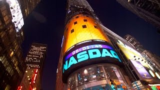 Production of videos for NASDAQ MarketSite Tower in New York.