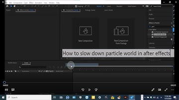 Slow Down Particle After Effect | After Effect Tutorial