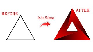 3D Triangle Logo In CorelDRAW | CorelDRAW Tutorial