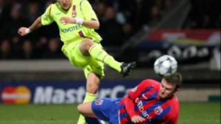 Barcelona v lyon 1-1 highlights 2009/2/24