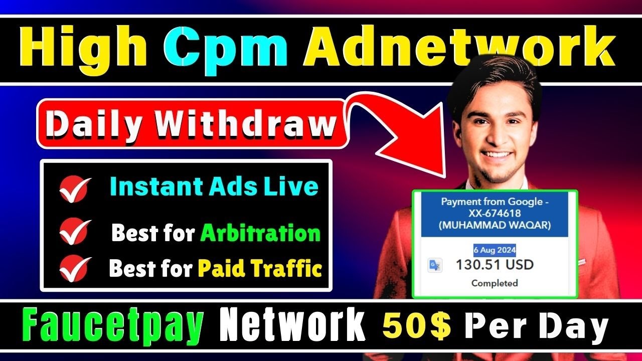 Daily Withdraw High Cpm Ad network For Arbitration/ Complete Faucet Pay Ad  network Course #faucetpay - YouTube