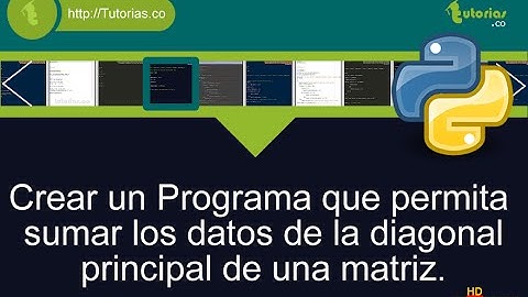 arrays – python (suma datos diagonal principal)