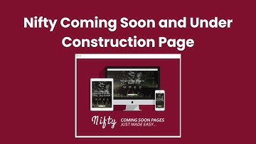 WordPress Coming Soon and Maintenance page with Nifty Coming Soon plugin | Asmanul Khalek Saima