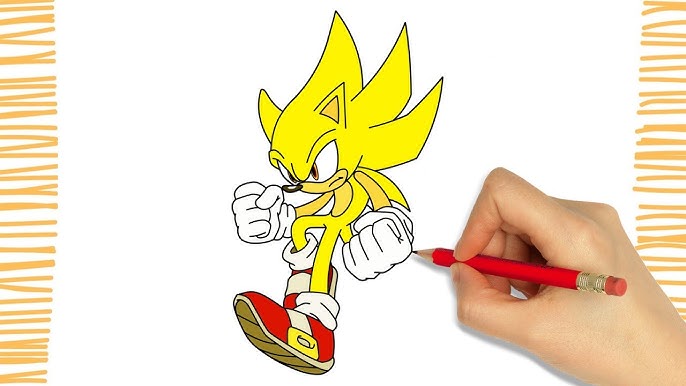 Como DESENHAR o DARK SUPER SONIC - Como DIBUJAR a DARK SUPER SONIC