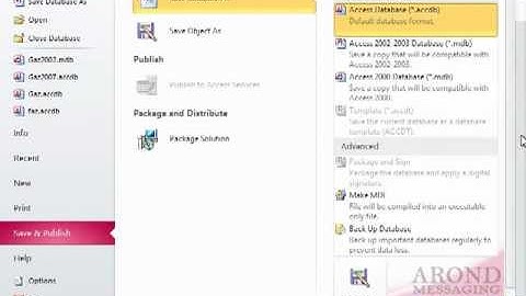 Using Access 2010 - Convert to the Access 2007-2010 Format